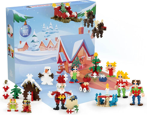 Plus Plus Christmas Advent Calendar 2025, 25 Kids Building Block Toys, Mini