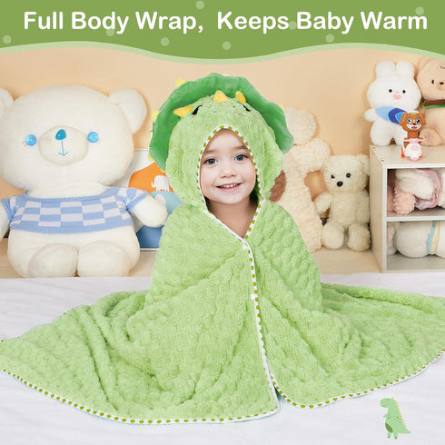 55x28 inch 1-5 FIOBEE Toddler Bath Towel with Hood Baby Towels, Large Soft Absorbent Kids Hooded Towels for Years Old