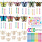 GlikCeil 30 Pack Butterfly Wind Chime Making Kit Spring Make Your Own Wooden