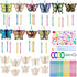 GlikCeil 30 Pack Butterfly Wind Chime Making Kit Spring Make Your Own Wooden