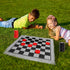 Yarlung Giant Checkers Set, 3 in 1 Jumbo Tic Tac Toe Game with Reversible Rug for Family Camping Lawn Games