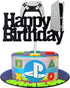 Game Controllers Happy Birthday Cake Topper - Glitter Gaming Cake Decoration for Boys Video Game Party
