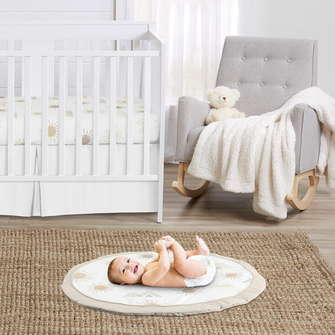 Tummy Sweet Jojo Designs Boho Desert Sun Taupe Playmat Time Infant Boy Girl Baby Play Mat Neutral Tan Beige Ivory Gold