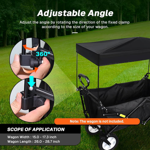 VOONKE 17.3 27.2 inches Wagon Canopy Cover Garden Push Awning Portable Outdoor Stroller Accessories Awning for Garden