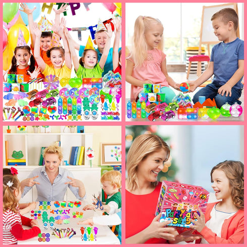 150Pcs Party Favors for Kids 3-8, Fidget Toys Pack, Goodie Bag Stuffers, Carnival Prizes for Classroom Activities