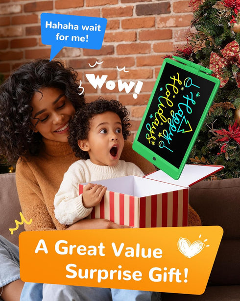 10 Inch 3-6 KOKODI LCD Writing Tablet, Colorful Toddler Doodle Board Drawing Tablet, Erasable Reusable Electronic