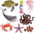 UANDME 8pcs Sea Animal Figures Realistic Ocean Animal Figurines Toy Playset for