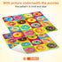 SYNARRY 100 Piece Wooden Puzzles for Kids Ages 4-8, Donuts Jigsaw Puzzle, Educational Toys for Children