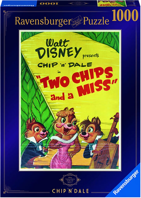 Ravensburger Disney Treasures from The Vault Chip and Dale 1000 Piece Jigsaw Puzzle - Amazon Exclusive