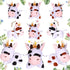 Stuffed Cows, 12 Pieces Assorted Plush Toy Figures, Animals for Holiday Back to School Party Favors, 3.2 x 3 Inch