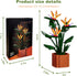 Set 320 Set Bird of Paradise Flowers Building Blocks Ideal for Teens and Adults PCS, Creative DIY Flower Bouquet Home
