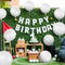 Katchon White Foil Golf Balloons - Pack of 10, 18 Inch Balloons for Hole In One Birthday Decorations