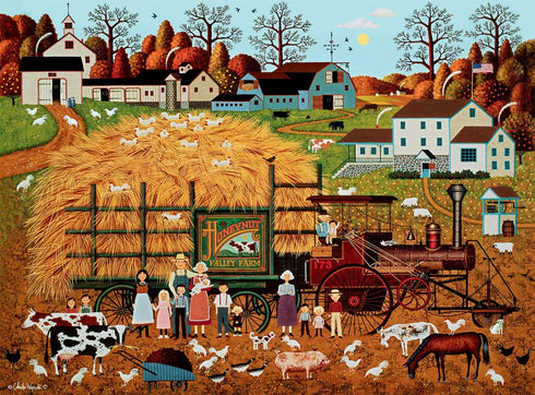 Buffalo Games Charles Wysocki Honeynut Valley Farm 1000 Piece Jigsaw Puzzle for Adults - Finished Size 26.75 x 19.75