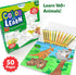 160+ 12 50 3, 4, 5, 6 Skillmatics Color & Learn Activity Book Learn Animals, Retractable Mess-Free Crayons & Pages