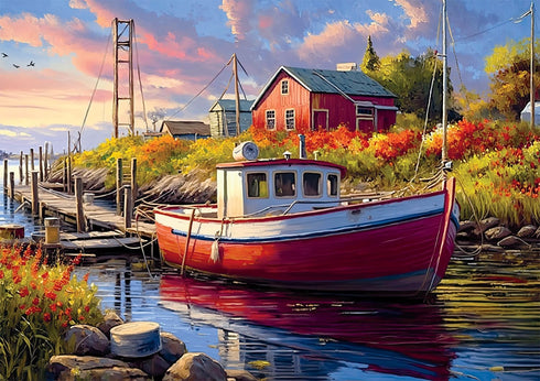 Buffalo Games - Imagine It Images - 500 Piece Jigsaw Puzzle for Adults - Old Boathouse
