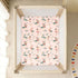 miaozhen 1 Pack 52x28 Cotton Baby Crib Sheets Soft Stretchy Cute Animal Light Pink Playful Mallard Duck Toddler