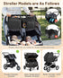 kcross Gt2, Double Stroller Organizer Bag for Bob Duallie and Baby Jogger City Mini Double Stroller Caddy Organizers