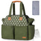 Lekebaby Diaper Bag Tote for Baby - 17 Pockets Large Travel Diaper