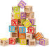SainSmart Jr. Wooden Alphabet Blocks 1.73 Inch, 30Pcs Building Blocks Including Letters,