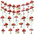 Ribbonlic 34 Pcs Mushroom Garlands Mushroom Hanging Swirls Mushroom Banners Mushroom Hanging Swirls