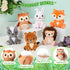 6 4 Inch Aoriher Pcs Mini Woodland Animals Stuffed Gift Cute Bear Rabbit Squirrel Raccoon Stuffed Keychain for Shower