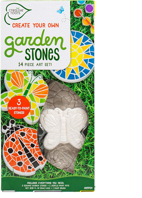 1 3 count Creative Roots Paint Your Own Butterfly, Ladybug & Sun Stepping Stone by Horizon Group USA, box
