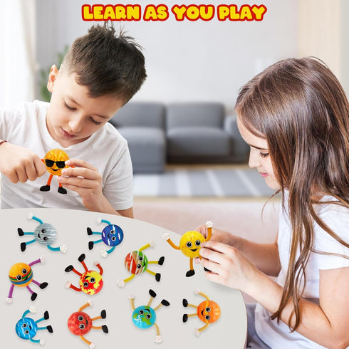 (Set 11) ArtCreativity Bendable Planets of Bendable Planet Toys for Kids, Outer Space Party Favors for Boys & Girls