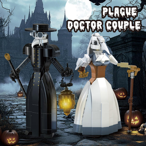 Set (500Pcs) Plague Doctor Building Blocks - Medieval Themed Collectible Toy for Adults and Kids - Creative
