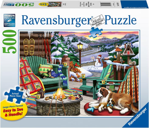 500 Ravensburger - Aprs All Day - Piece Large Format Jigsaw Puzzle - Beautiful Depiction of The Ideal Front Porch