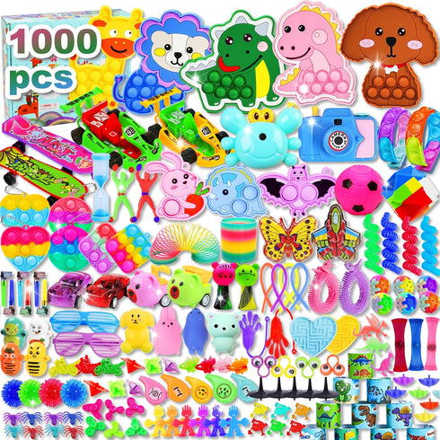 QATITP 1000 Pcs Party Favors for Kids, Fidget Toys Bulk, Prizes for Kids,