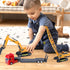 Kids Construction Toys for Boys, Crane Trucks Excavator Toy, Sandbox Vehicles Gift for Ages 3 and Up