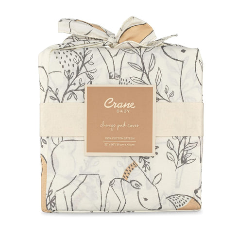 Ezra Woodland Change Pad Cover - Fox Print