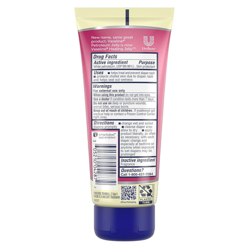 Vaseline Healing Jelly, 2.89 oz - Petroleum Jelly for Diaper Rash & Skin Protection
