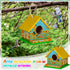 Liliful Wooden DIY Birdhouse Kit for Adults, Unfinished Wooden Bird Houses with Paints for Craft Activity