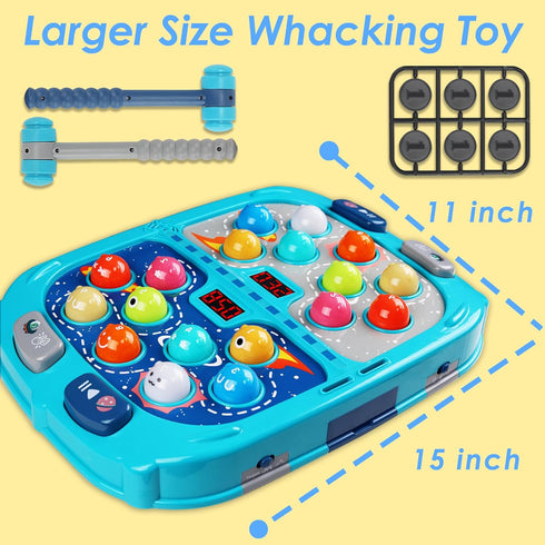 Whack Mole Game for Toddlers - Large Whacking Toy with Sound and Light, Interactive Pounding Toy
