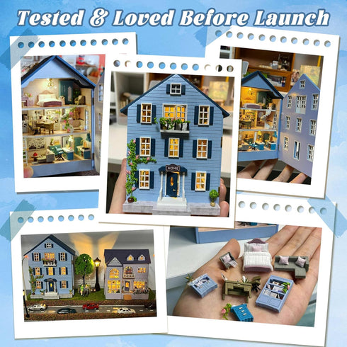 Flever DIY Dollhouse Kit - Romantic Molan House with Furniture