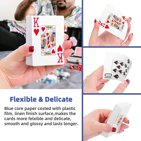 6 Pack, Fanwer Large Print Playing Cards Deck of Cards for Seniors, Vision Impaired, Low Vision Crowd, Poker Playing