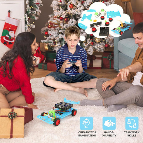 ScienSta 10-12, 10-16, 3D 10 11 12 13 14 STEM Kits for Kids Age Building Remote Control Car, Model Car Kits, Gifts
