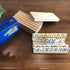 Yuanhe Domino Holder Trays Rack, Set of 4 Wooden Tiles Stand Holders for Mexican Train Rummy