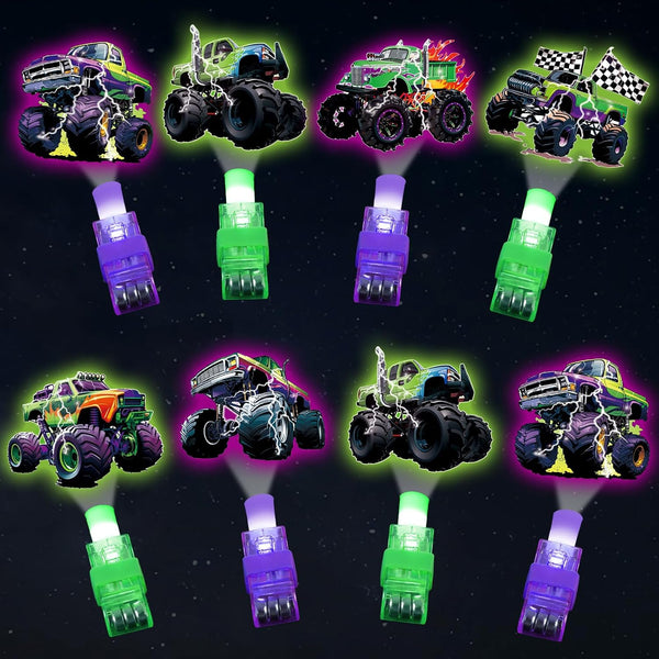 36Pcs Monster Truck LED Finger Lights Truck Toys Party Favors Glow in
