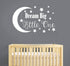 Dream Big Little One Wall Decal, Removable Vinyl Nursery Quote Stickers for Baby Kids Bedroom Decor (Big, White)
