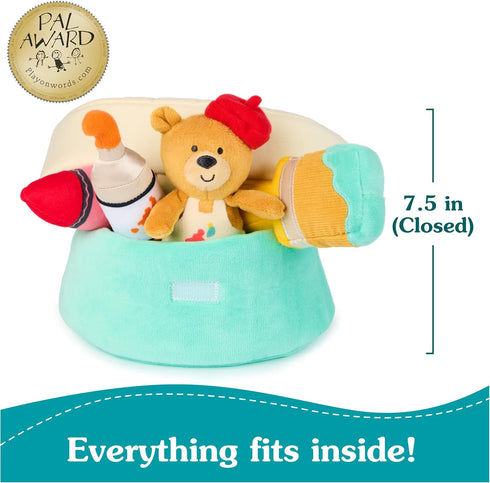 5-Piece Playset 7.5 GUND Baby My Little Artist Plush with Rattle, Squeaker and Crinkle Plush Toys, Sensory Toy
