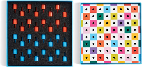 Jonathan Adler Helsinki Peggable Chess Set - Chic & Contemporary with 32 Wood Pieces and Portable Board