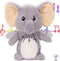 Talking Elephant Plush Toy - Hopearl Repeats What You Say Nodding Electric Interactive Buddy for Toddlers, Gray, 8''