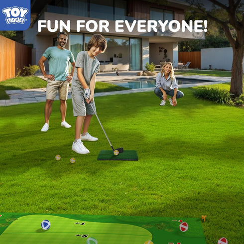 TOY Life Chipping Golf Game Mat, Indoor Outdoor Games for Kids & Family, Backyard Golf Set