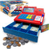 Dr. STEM Toys Solar Powered Calculator Pretend Cash Register with Play Money