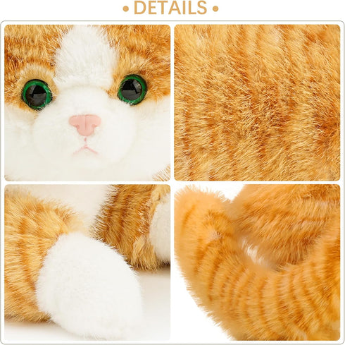 19 inch 3 lbs Cat Weighted Stuffed Animals, Realistic Weighted Cat Stuffed Animal, Sensory Comfort Plush Throw Pillow