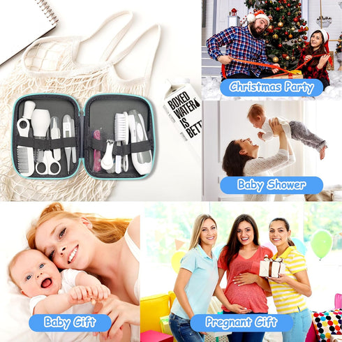 Set 25 1 Baby Grooming Kit for Boys Girls Safety Newborn Nursery Essentials Grooming Gift for First-time Parents, Grey