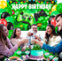 108Pcs Video Game Birthday Party Decorations - Green Gamer Supplies, Backdrop, Table Cover, Cupcake Topper, Balloon