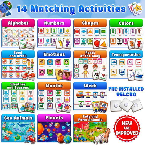 2 3-5 28 8 3 Curious Learn Montessori Busy Book for Toddlers Ages Preassembled Preschool Learning Binder